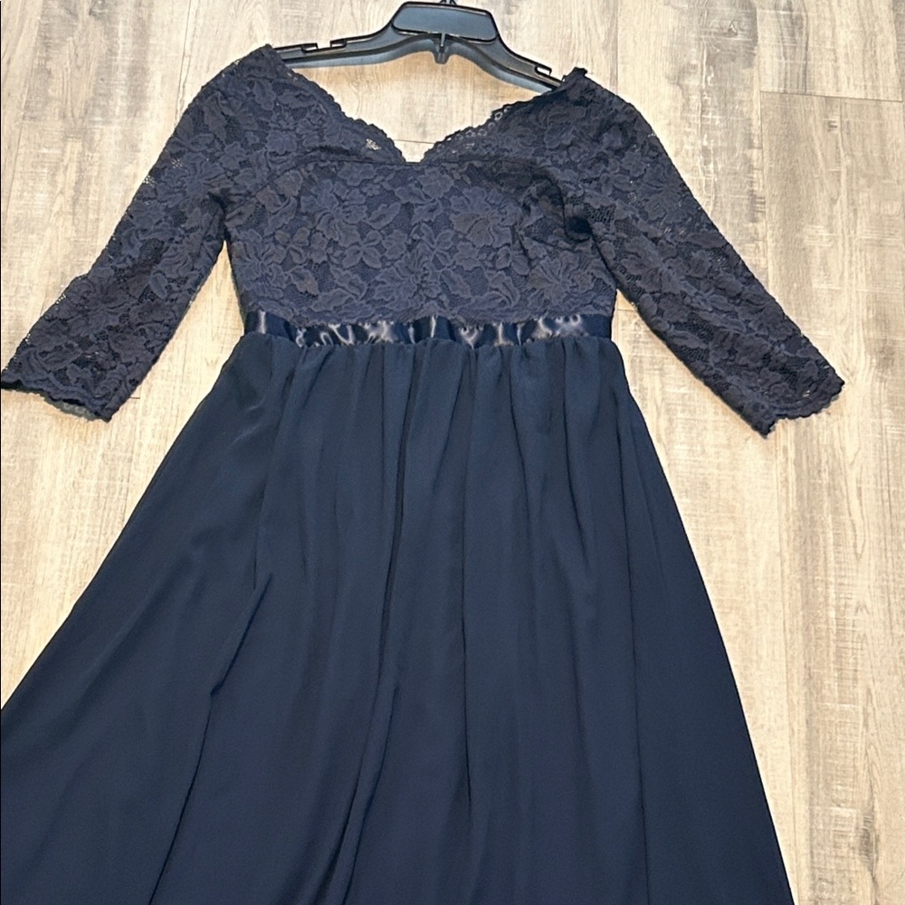 Elegant Navy Lace Dress. Size L